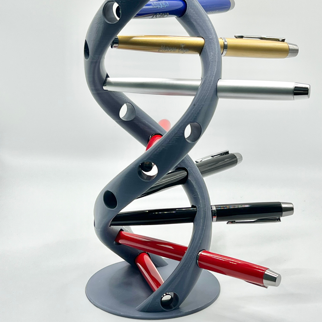 3D Printed DNA Pen Holder | Unique Scientific Desk Organizer | Perfect Gift for Science Lovers